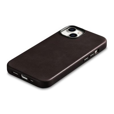 10. iCarer Oil Wax Premium Leather Case iPhone 14 Plus Magnetic Leather Case with MagSafe Brown (WMI14220703-BN)