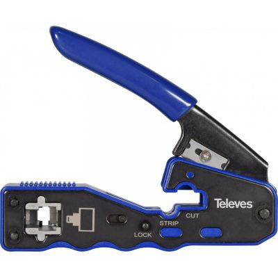 Televes 209802 automatic cutting RJ45 connector crimping tool