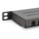 12. High density patch panel 19'' 24x RJ45, LSA level, cat.6, shielded, 0.5U, black, cable guide