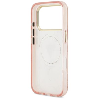 7. Guess Jungle Tonal Triangle MagSafe Case for iPhone 17 Pro Max - Pink