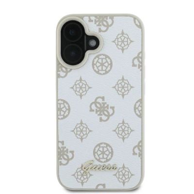 3. Guess Peony Script Logo MagSafe iPhone 16 Case - White