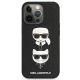 3. Karl Lagerfeld Saffiano Karl&Choupette Head Case for iPhone 13 Pro / 13 - Black