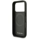 7. Mercedes Leather Vintage Logo MagSafe Case for iPhone 17 Pro - Black