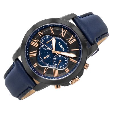 2. FOSSIL Grant Leather Men's Watch FS5061 + BOX