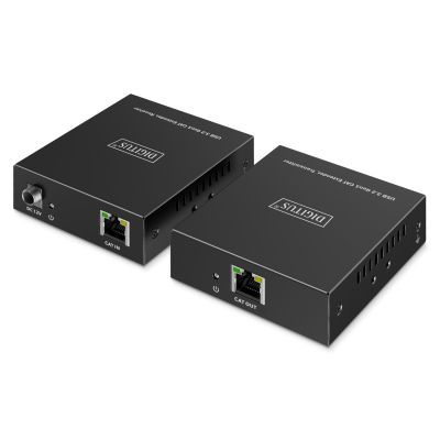 2. Extension cable (extender) via twisted pair cat. 6A USB 3.1 Gen1 up to 100m, 3x USB-A, 1x USB-C up to 5 Gbps, 1x RJ45 (Gigabit Ethernet) - set (receiver/transmitter)