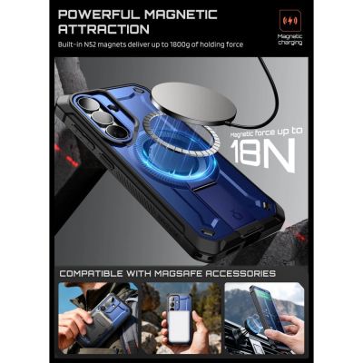 4. Supcase Unicorn Beetle Pro Mag MagSafe 2-Set Case for Samsung Galaxy S26 - Navy Blue and Black