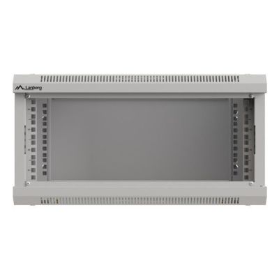 23. LANBERG WALL-HUNG RACK CABINET 19" 4U 540X350 GRAY GLASS DOOR (FLAT PACK)
