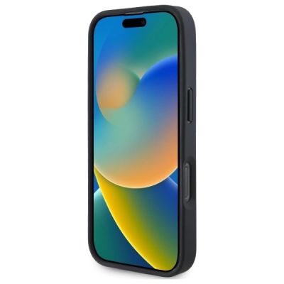 5. BMW Sign Leather Textured And Line MagSafe Case for iPhone 16 Pro Max - Black