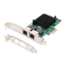 DIGITUS PCIE NETWORK CARD WIRED 2X RJ45 GIGABIT 10/100/1000MBPS LOW PROFILE DN-10132