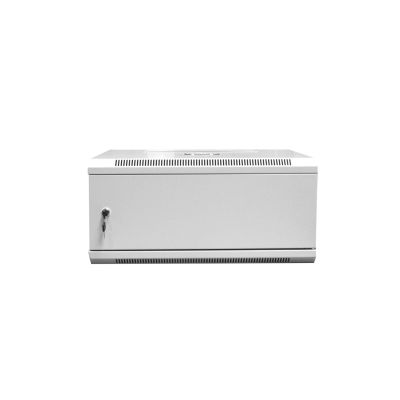 Wall-mounted network cabinet 19" 4U rack 600x450, solid door, gray, undivided, assembled, 60kg