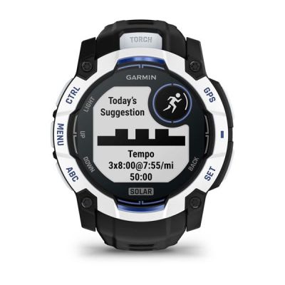 10. Garmin Instinct 3 Solar 010-02935-03 Smartwatch 50mm Black and White