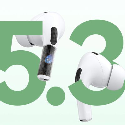 9. Dudao U19 in-ear TWS wireless Bluetooth 5.3 headphones with LED display - white