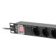 4. LANBERG RACK POWER STRIP PDU 19" (1U, 16A, 8X SHUKO, 2M, BLACK) PDU-08F-0200-BK