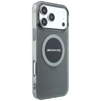 4. Mercedes AMG IML Transparent Bicolor Block MagSafe Case for iPhone 18 Pro Max / 17 Pro Max - Black and Gray