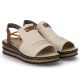 3. Comfortable women's beige wedge sandals Rieker 62962-60