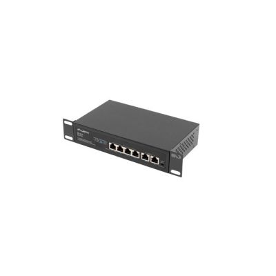 4. LANBERG SWITCH POE+ RACK 10"/19" (4X 100MB/S POE+, 2X 100MB/S) RSFE-4P-2FE-60