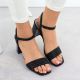 7. Women's black high heel sandals Vinceza 62228