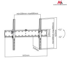 Maclean MC-668 TV wall mount (wall-mounted, tiltable; 37" - 70"; max. 40kg)
