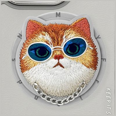8. Nimmy Glasses Cool Cat MagSafe Case for iPhone 16 Pro Max - Gray