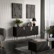 3. 3D MOUNTAIN chest of drawers 154x40x72 black + gold