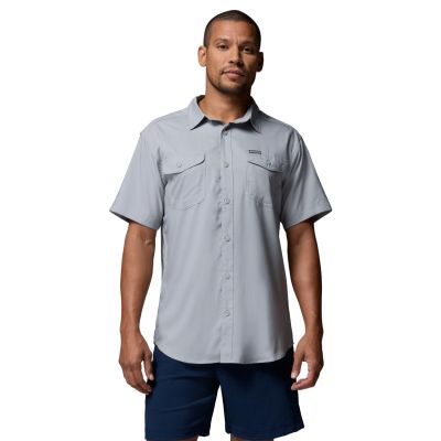 Columbia Utilizer II Solid Short-Sleeve Shirt 1577762039 Gray L