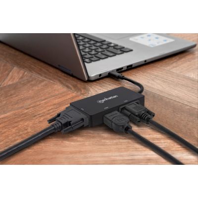 2. MANHATTAN ADAPTER MULTIPORT USB-C 3.1 TO HDMI/DVI/VGA M/F
