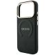 6. Guess Saffiano Peony & Ring MagSafe case for iPhone 17 Pro / 18 Pro - black