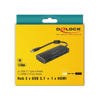 2. DeLOCK 63931 USB 3.2 Gen 1 (3.1 Gen 1) Type-C Docking Station Black