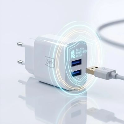 5. 3mk FlowPower 10W 2.4A 2A Wall Charger - White