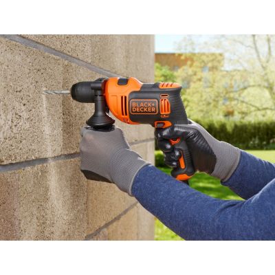 14. Black & Decker BEH710-QS Drill, 2800 RPM, Black, Orange