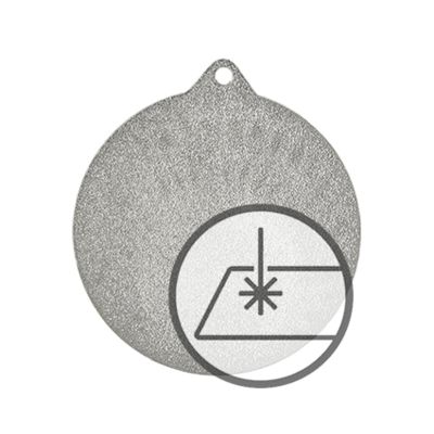 Medal with engraving on laminate