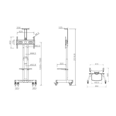 11. Multibrackets 2319 TV mount 152.4 cm (60") Black
