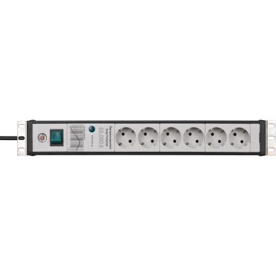 Brennenstuhl 1156057696 3 m power strip 6 x network sockets Indoor Black, Light Gray