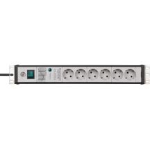 Brennenstuhl 1156057696 3 m power strip 6 x network sockets Indoor Black, Light Gray