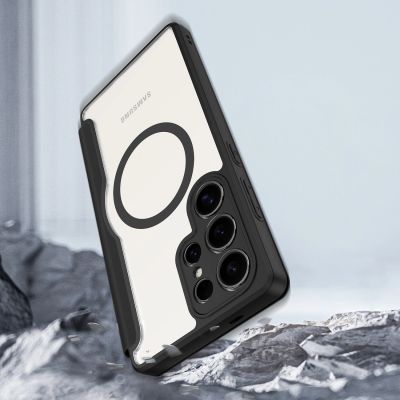 3. Dux Ducis Skin X Pro Case for Samsung Galaxy S25 Ultra with MagSafe and Wallet - Black