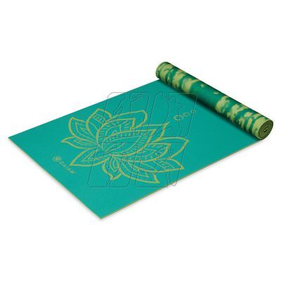 14. Double-sided Yoga Mat GAIAM Turquoise Lotus 6 MM 62344