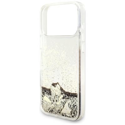 6. Guess Liq. Glitter 4 Charms Case for iPhone 17 Pro Max - Gold