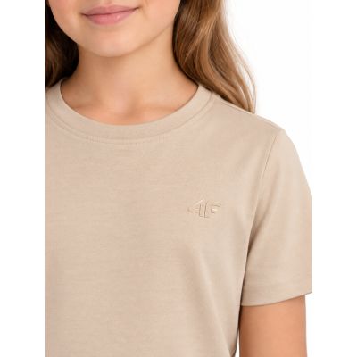 6. Girls' cotton T-shirt 4F 4FJWAW26TTSHF3528-83S