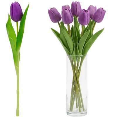 PURPLE TULIP 31CM LIFE-LIKE SPRING DECORATION