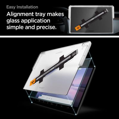 10. Spigen Glas.tR EZ Fit Tempered Glass for Tesla Model X 2022 / Model S 2021 - Black