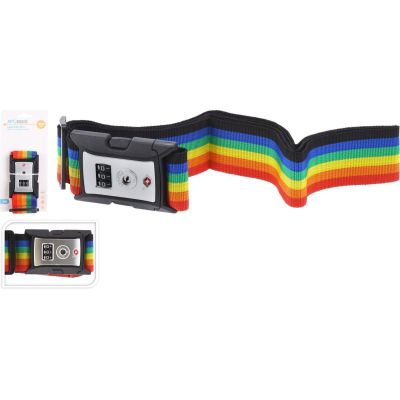 23. UNIVERSAL SECURITY STRAP FOR SUITCASE 180x5CM WITH PROWORLD CODE MULTICOLOR