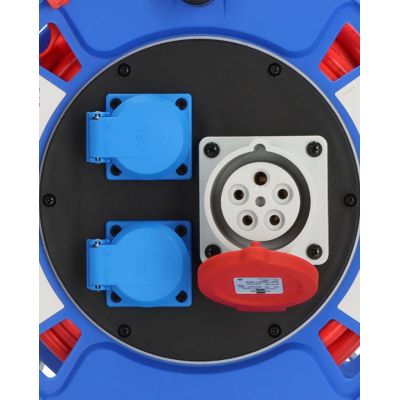 5. Brennenstuhl 1182770010 cable distributor, 25 m, 3 mains sockets, outdoor, black, blue, grey, red