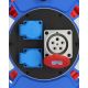 5. Brennenstuhl 1182770010 cable distributor, 25 m, 3 mains sockets, outdoor, black, blue, grey, red
