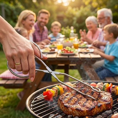 22. SILVER GRILL TONGUE 27 CM LENGTH