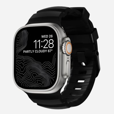 2. Nomad Rocky Point Band Black Leather, Titanium