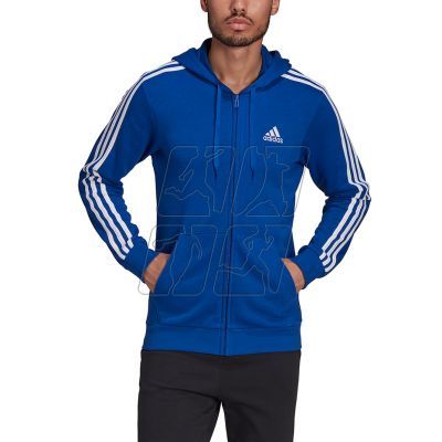 3. adidas Essentials French Terry 3-Stripes Full-Zip Hoodie M HE4427