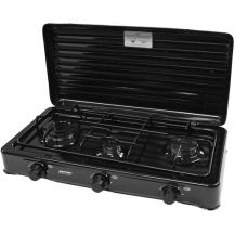 Tourist gas stove 3-burner/black MPM SMILE-KN-03/1KB