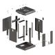7. Lanberg WF11-3304-10B 4U Rack Wall Mount Cabinet Black