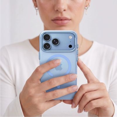 6. Tech-Protect MagZero MagSafe case for iPhone 17 Pro / 18 Pro - light blue matte