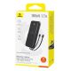 8. Baseus Lipow 10000mAh 22.5W Powerbank with Dual Built-in Cable with Display (with additional black Baseus Simple USB-A - USB-C 3A 0.2m cable) - Black